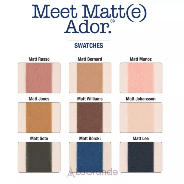 theBalm cosmetics Meet Matte Ador Eyeshadow Palette ������� ���� ��� ����