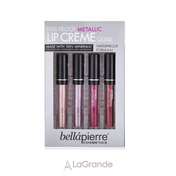 Bellapierre Cosmetics Kiss Proof Metallic Lip Creme Quad ���� ����� ����� ��� ���