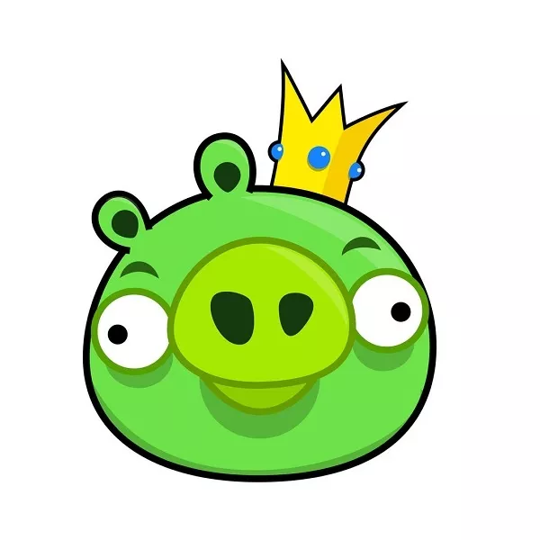 Angry Birds King Pig green ��������� ����