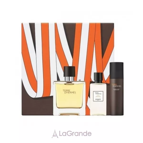 Hermes Terre D`Hermes Parfum ����� (��������������� ���� 75 �� + ������ ����� ������ 40 �� + ���� ��� ������ 50 ��)