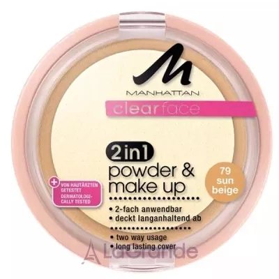 Manhattan Clearface 2 in 1 Powder & Make Up -   
