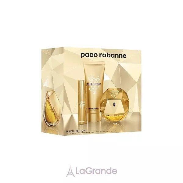 Paco Rabanne Lady Million ����� (��������������� ���� 80 �� + ��������� 10 �� + ������ ��� ���� 75 ��)