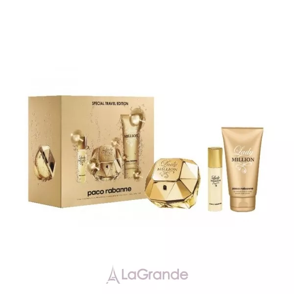 Paco Rabanne Lady Million ����� (��������������� ���� 80 �� + ��������� 10 �� + ������ ��� ���� 75 ��)