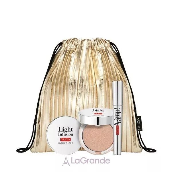 Pupa Vamp! Mascara and Light Infusion Face Highlighter Kit ����� (���� Pupa Vamp + ��������� Light Infusion Highlighter (001) + ������)