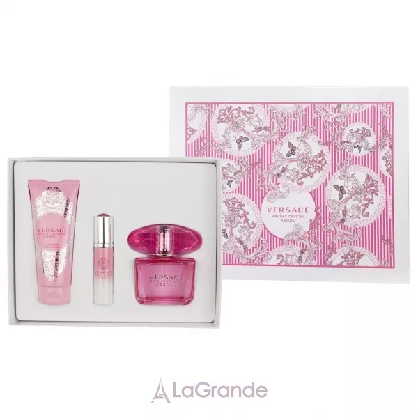Versace Bright Crystal Absolu ����� (��������������� ���� 90 �� + ������ ��� ���� 100 �� + ��������������� ���� 10 ��)