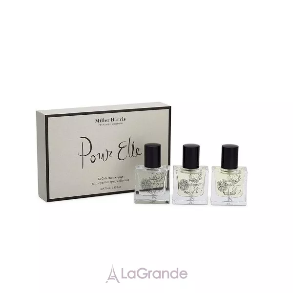 Miller Harris Le Collection Voyage Pour Elle ����� �������� (��������������� ����  Lumiere Doree 14 �� + ��������������� ���� Tea Tonique 14 �� + ��������������� ���� Rose Silence 14 ��)