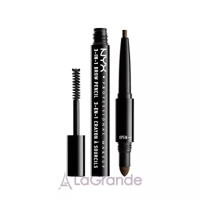 NYX Professional Makeup Brow Pencil 3-In-1    3  1