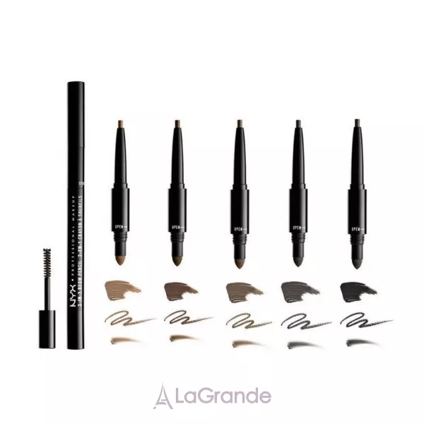 NYX Professional Makeup Brow Pencil 3-In-1 �������� ��� ������ 3 � 1