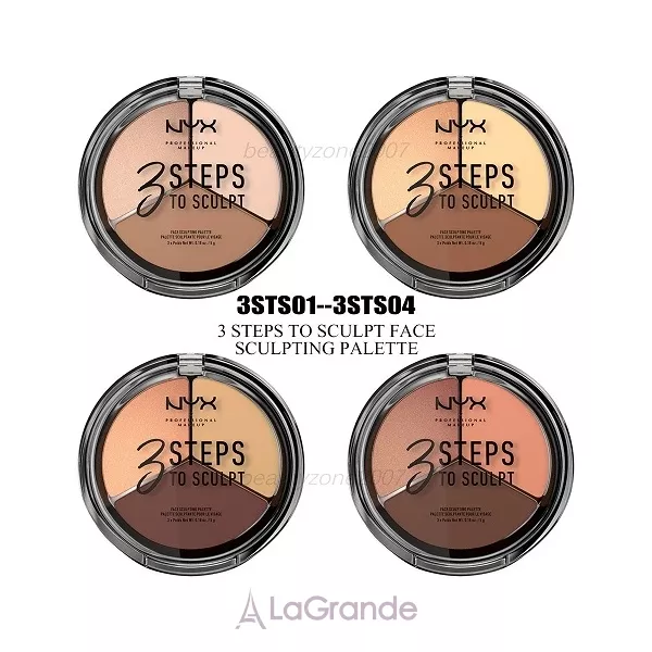 NYX Professional Makeup 3 Steps To Sculpt Face Sculpting Palette ������� ��� ����������