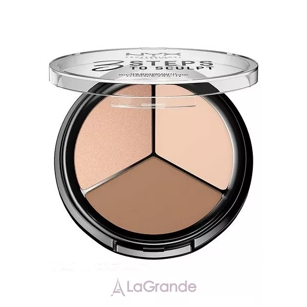NYX Professional Makeup 3 Steps To Sculpt Face Sculpting Palette ������� ��� ����������