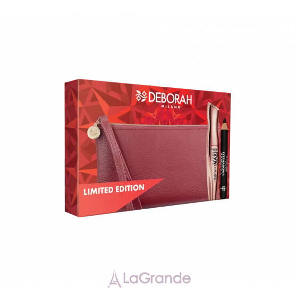 Deborah A Touch Of Red Pochette ����� (���� 24 Ore Instant Maxi Volume + ����-�������� Eyeshadow & Kajal Pencil 01 + ����������)