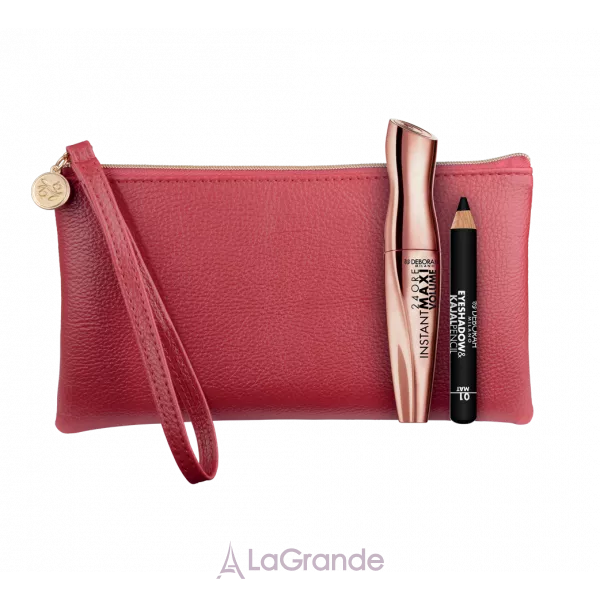Deborah A Touch Of Red Pochette ����� (���� 24 Ore Instant Maxi Volume + ����-�������� Eyeshadow & Kajal Pencil 01 + ����������)