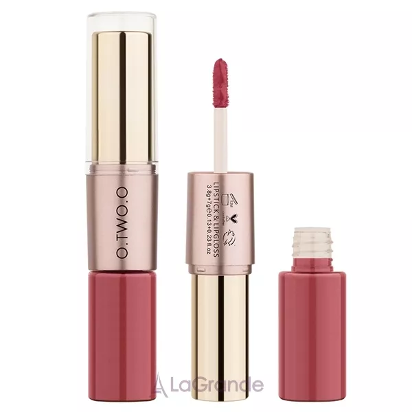 O.TWO.O Move Heart Long-wearing 2-in-1 Matte Lipgloss & Lipstick ������� ������ � ����� ��� ��� 2�1