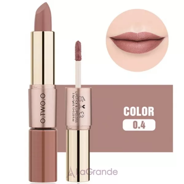 O.TWO.O Move Heart Long-wearing 2-in-1 Matte Lipgloss & Lipstick ������� ������ � ����� ��� ��� 2�1