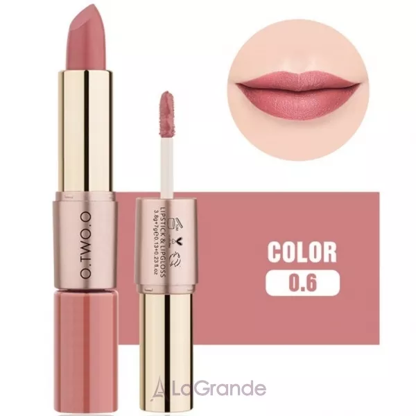 O.TWO.O Move Heart Long-wearing 2-in-1 Matte Lipgloss & Lipstick ������� ������ � ����� ��� ��� 2�1