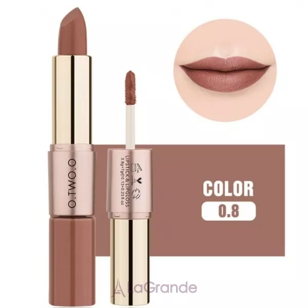 O.TWO.O Move Heart Long-wearing 2-in-1 Matte Lipgloss & Lipstick ������� ������ � ����� ��� ��� 2�1