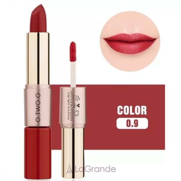 O.TWO.O Move Heart Long-wearing 2-in-1 Matte Lipgloss & Lipstick ������� ������ � ����� ��� ��� 2�1