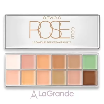 O.TWO.O Rose Gold 12 Camouflage Cream Palette    