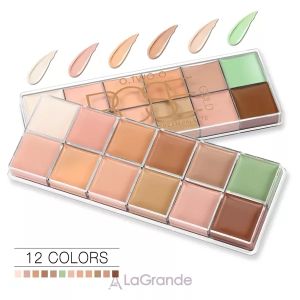O.TWO.O Rose Gold 12 Camouflage Cream Palette ������� ���������� ��� ����