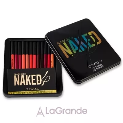 O.TWO.O Naked Black Gold Drawing Lip Pen Kit    
