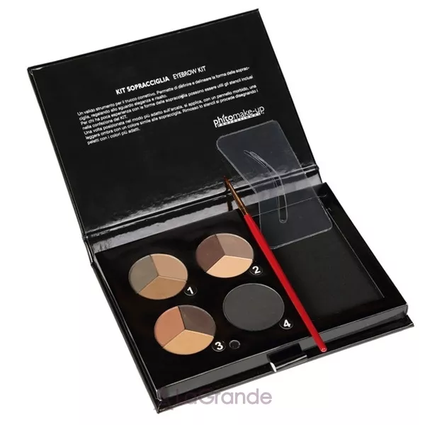 Cinecitta Phito Make Up Eyebrow Kit - Набір тіней для брів, 4