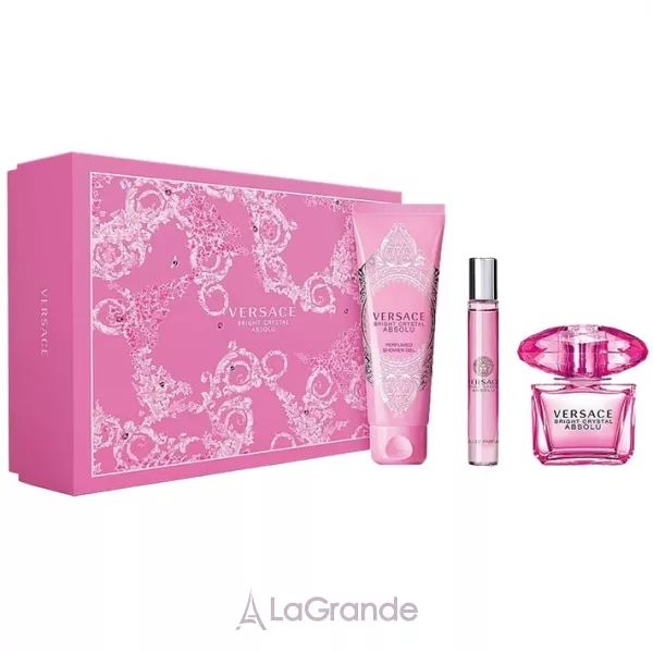Versace Bright Crystal Absolu ����� (��������������� ���� 90 �� + ���� ��� ���� 150 �� + ��������������� ���� 10 ��)