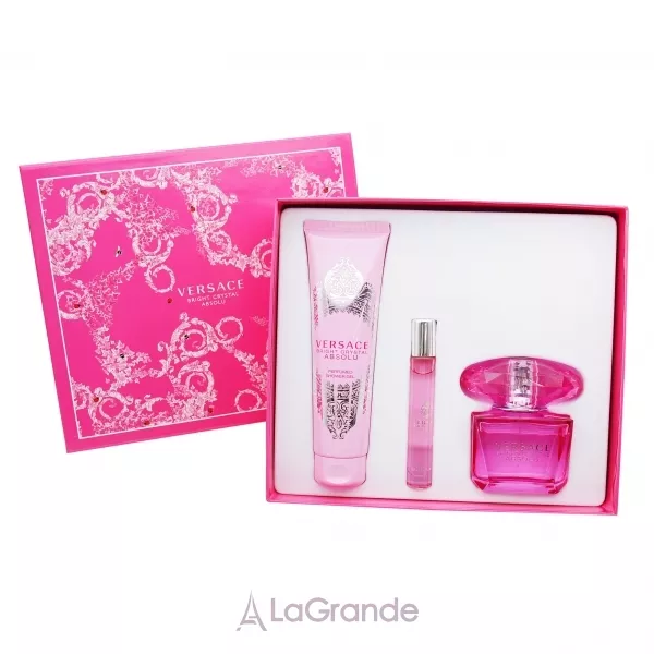 Versace Bright Crystal Absolu ����� (��������������� ���� 90 �� + ���� ��� ���� 150 �� + ��������������� ���� 10 ��)