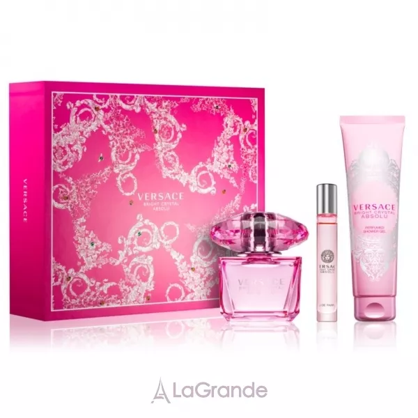 Versace Bright Crystal Absolu ����� (��������������� ���� 90 �� + ���� ��� ���� 150 �� + ��������������� ���� 10 ��)