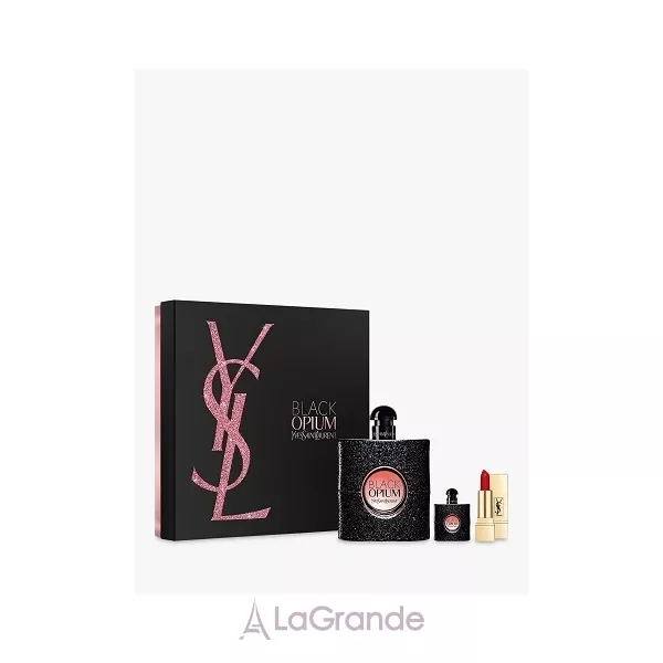 Yves Saint Laurent Black Opium ����� (��������� ���� 90 �� + ������ ������ lip rouge edition 04 )