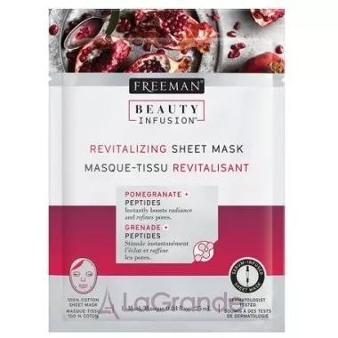 Freeman Beauty Infusion Revitalizing Sheet Mask Pomegranate + Peptides �������� ����������������� ����� 
