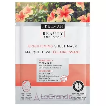 Freeman Beauty Infusion Brightening Sheet Mask Hibiscus + Vitamin C �������� ������������ ����� 