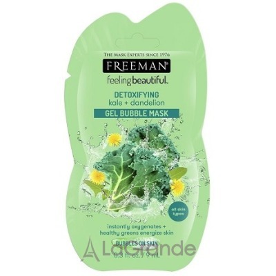 Freeman Feeling Beautiful Detoxifying Kale + Dandelion Gel Bubble Mask  -   
