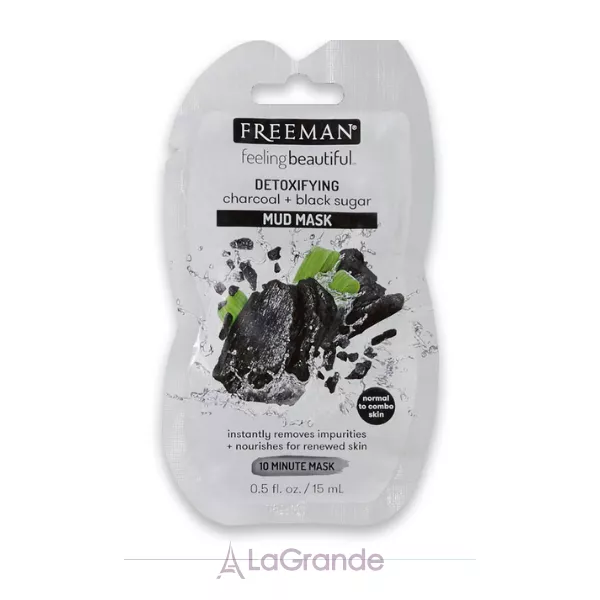 Freeman Feeling Beautiful Charcoal & Black Sugar Mud Mask �������� ����� ��� ���� ������ � ������ �����