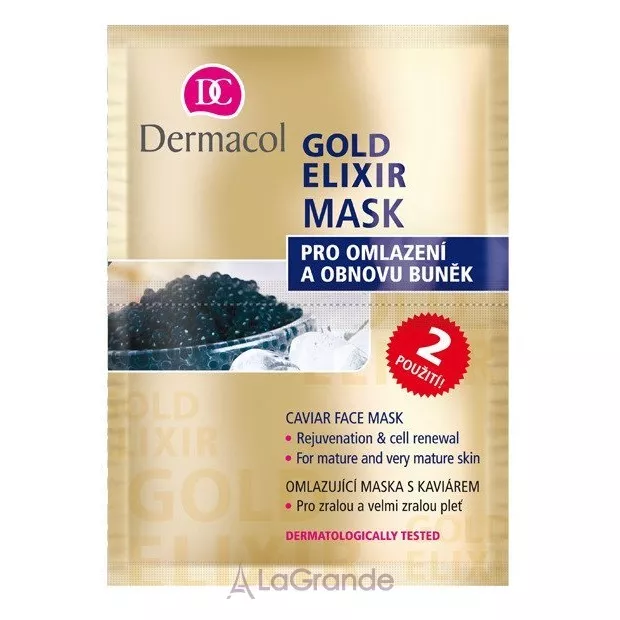 Dermacol Gold Elixir Rejuvenating Caviar Face Mask ����� ��� ����, �������������, � ���������� ����