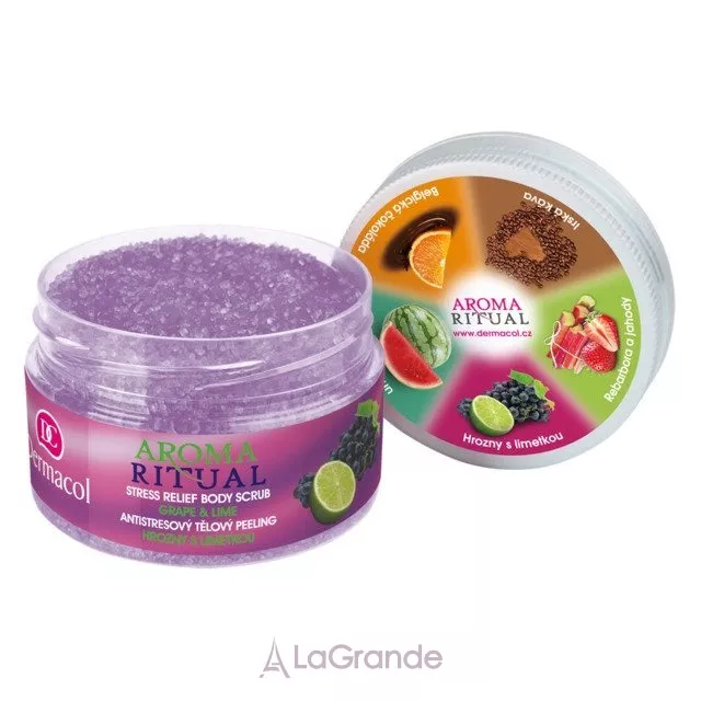 Dermacol Aroma Ritual Stress Relief Body Scrub Grape And Lime ����� ��� ����, ����������, 