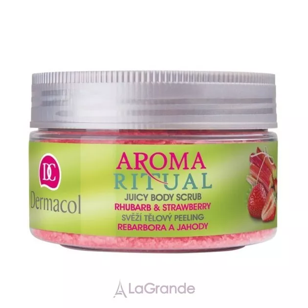 Dermacol Aroma Ritual Juicy Body Scrub Rhubarb & Strawberry ����� ��� ����, ��������������, 