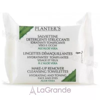 Planter's Aloe Vera Make-up Remover Cleansing Towelettes         ³