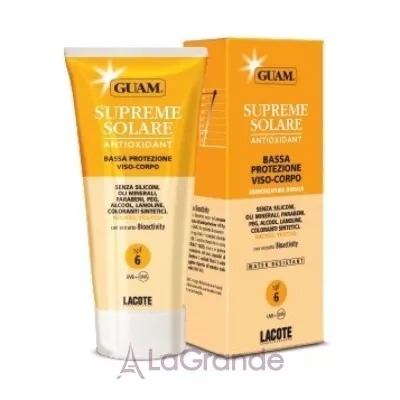 GUAM Supreme Solare Crema Viso-Corpo Bassa Protezione     䳺 SPF6