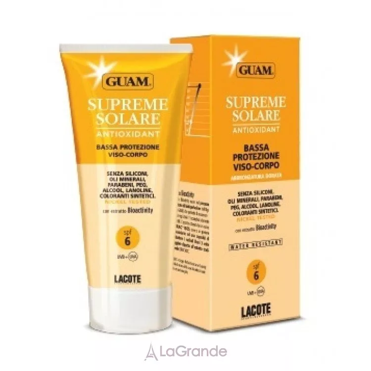 GUAM Supreme Solare Crema Viso-Corpo Bassa Protezione �������������� ���� c ��������������� ��������� SPF6