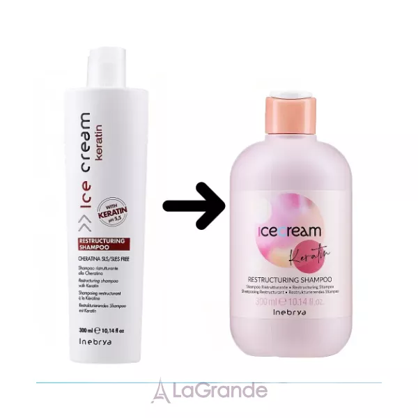 Inebrya Ice Cream Keratin Restructuring Shampoo ��������������� ������� c ���������