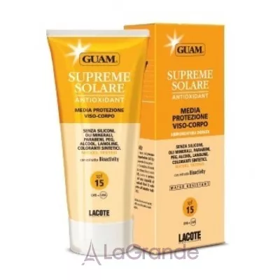 GUAM Supreme Solare Crema Viso-Corpo Media Protezione     䳺 SPF15
