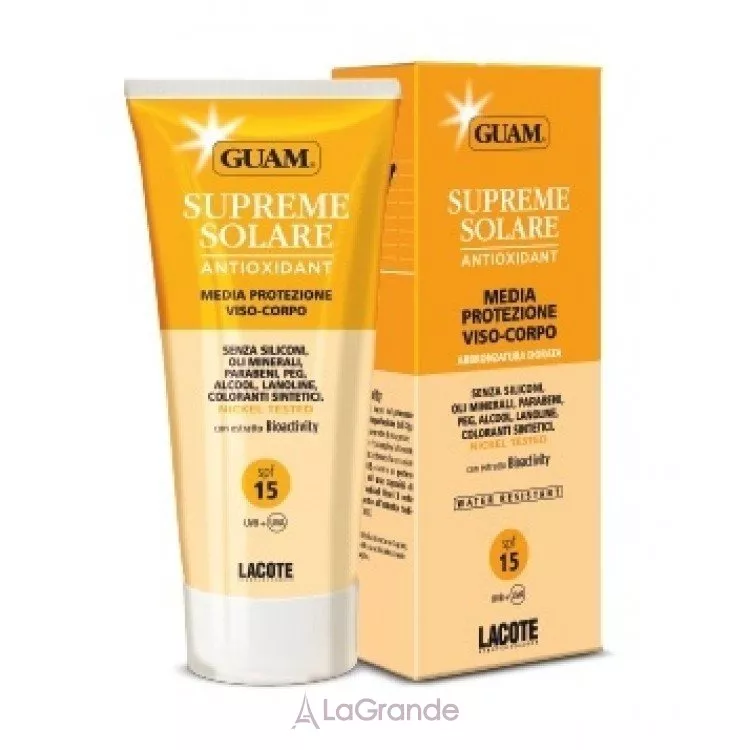 GUAM Supreme Solare Crema Viso-Corpo Media Protezione �������������� ���� c ��������������� ��������� SPF15