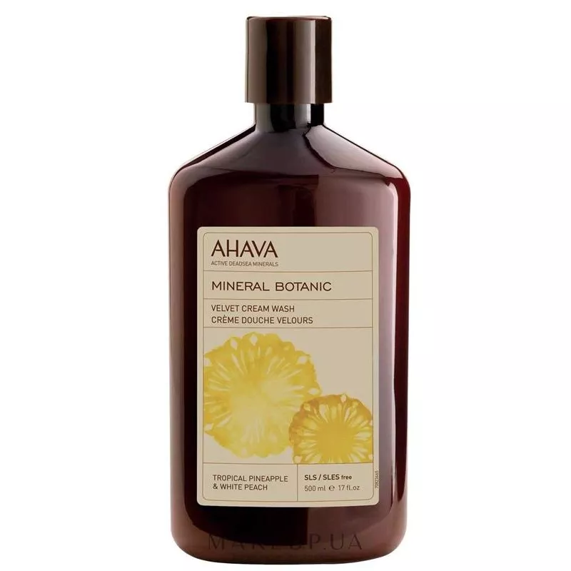Ahava Mineral Botanic Velvet Cream Wash Pineapple & White Peach �'���� ���� ��� ���� 