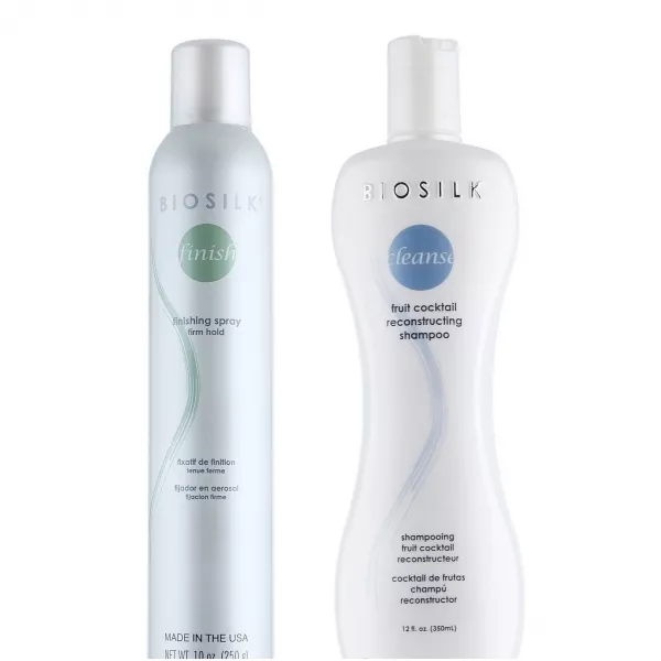BioSilk Set Fruit Cocktail Reconstructing Shampoo + Biosilk Finishing Spray Natural Hold ³���������� ���� � ���������� ���������