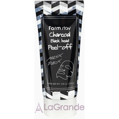 FarmStay Charcoal Black Head Peel-off Mask Pack  -  