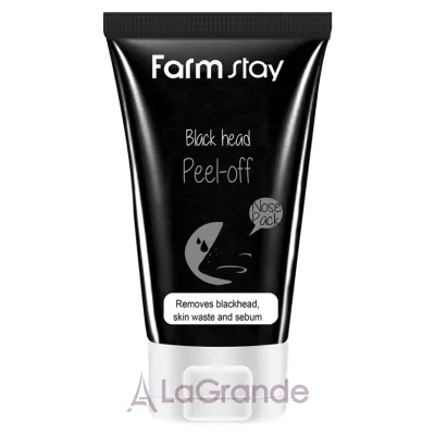 FarmStay Charcoal Black Head Peel-off Nose Pack  -     