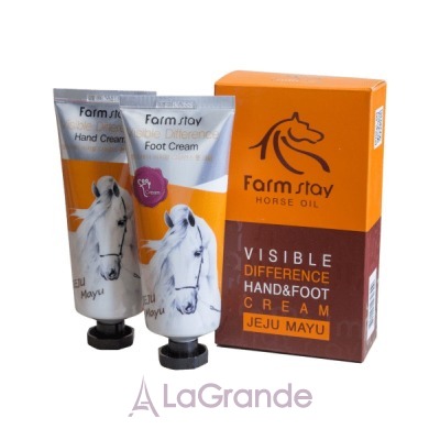 Farmstay Visible Difference Complete Hand & Foot Cream Jeju Mayu     (    +    )