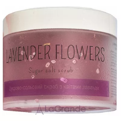 Elenis Sugar Salt Scrub Lavander Flowers -    