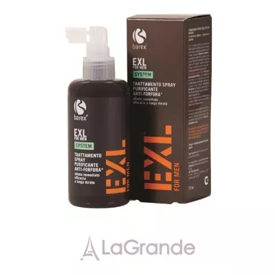 Barex Italiana EXL for MEN Purifying Anti-Dandruff Spray Treatment  -  