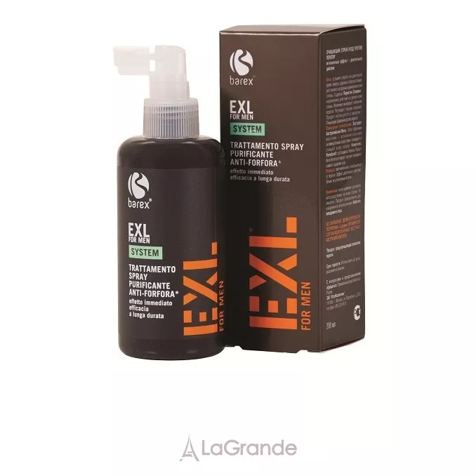 Barex Italiana EXL for MEN Purifying Anti-Dandruff Spray Treatment ��������� �����-���� ������ �������